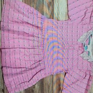 Flowered genuine article blouse